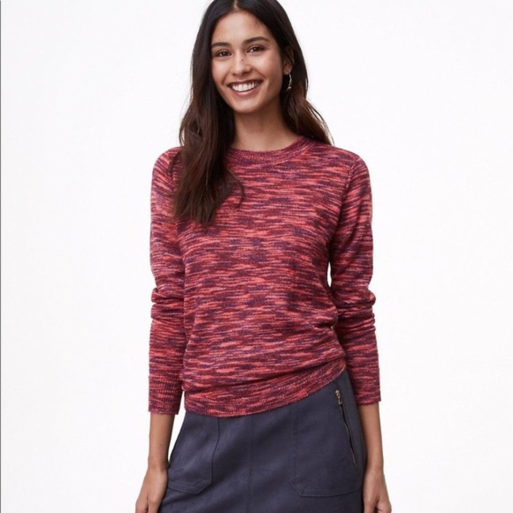LOFT Spacedye Shirttail Sweater